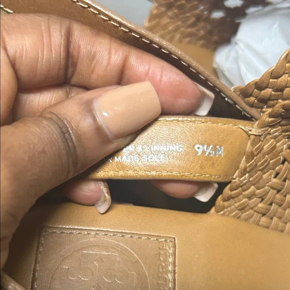 Tory Burch Woven TanWomen's Slingback Shoes(better4thick ft!) send offers pls!! - Picture 5 of 8
